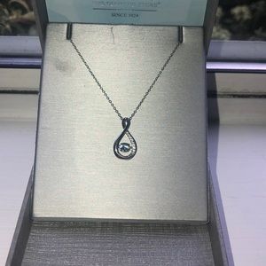 Zales Aquamarine Teardrop Necklace **NEW**